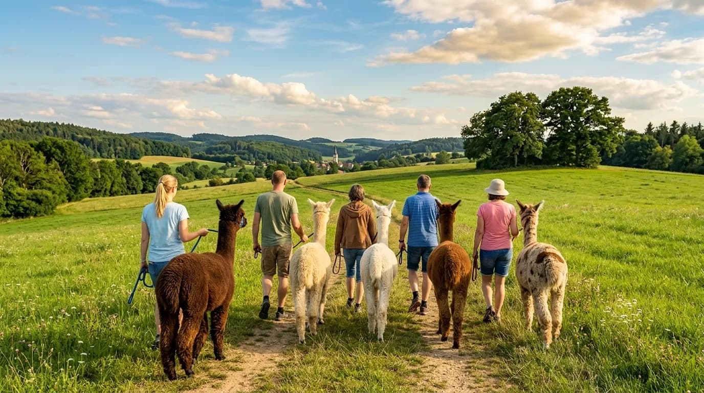 Trekking with alpacas, one of the categories in the directory