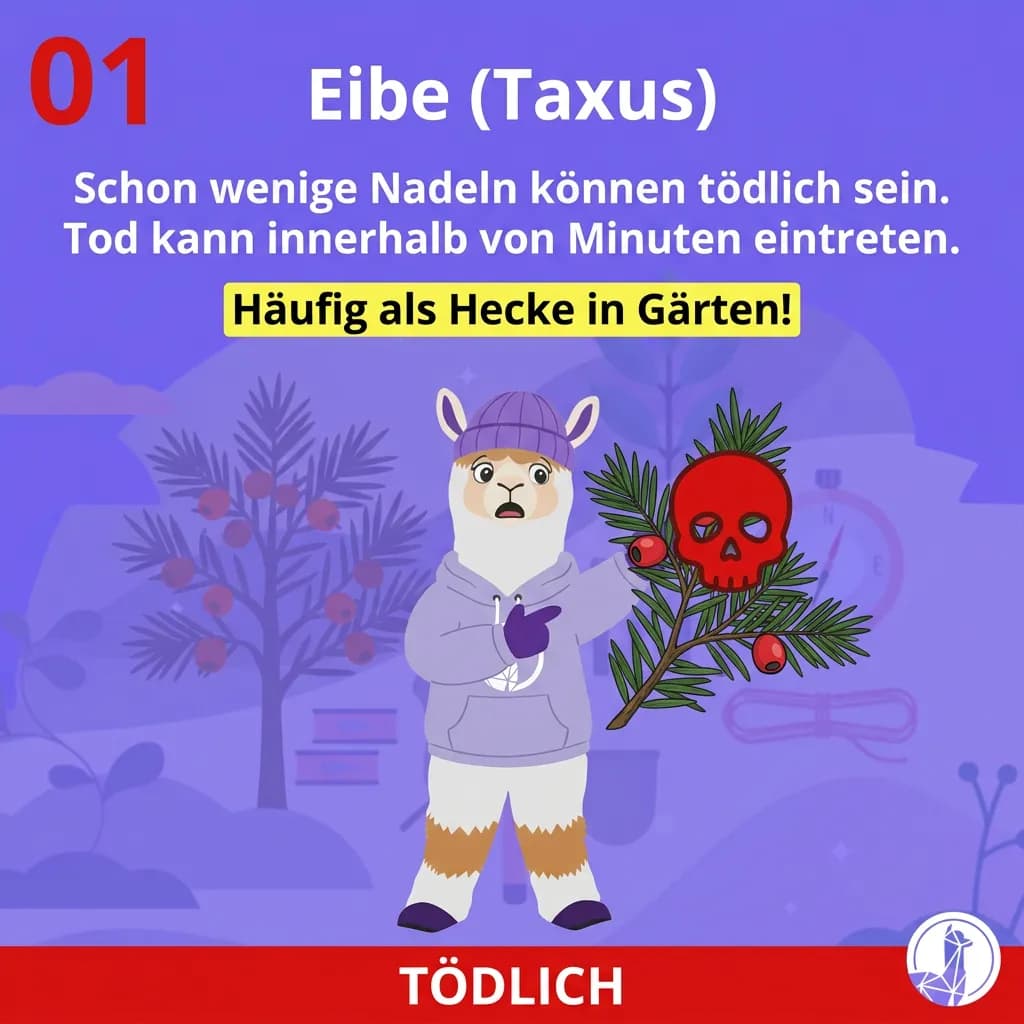 Taxus (Taxus baccata) – een van de gevaarlijkste giftige planten voor alpaca’s en lama’s