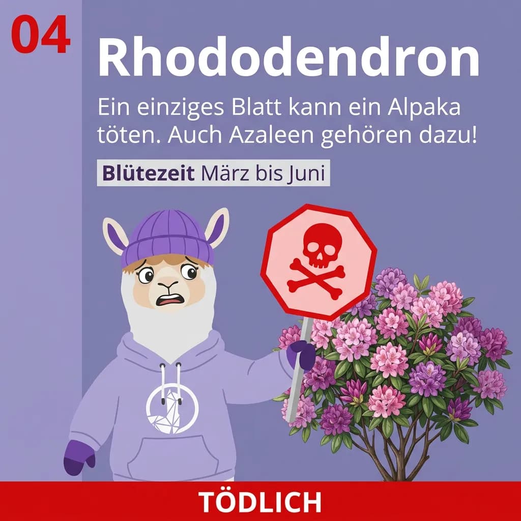 Rododendron en azalea’s – gevaarlijke gifbron voor alpaca’s door haagsnoeisel uit tuinen van buren